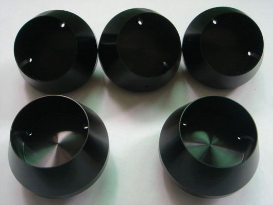 AL6061-T6 एल्यूमीनियम प्रेसिजन काला anodized साथ भागों बदल गया