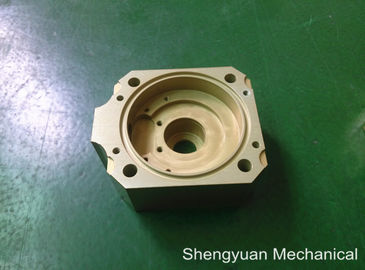 ठंड कन्वर्ट सीएनसी परिशुद्धता मशीनिंग एल्यूमीनियम 5083 powdercoat सुनहरा पीला आवास