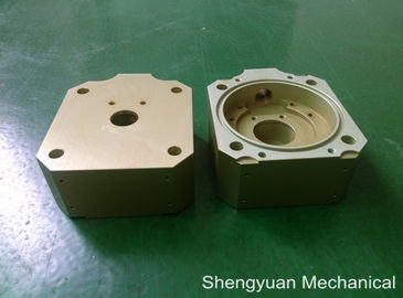 ठंड कन्वर्ट सीएनसी परिशुद्धता मशीनिंग एल्यूमीनियम 5083 powdercoat सुनहरा पीला आवास