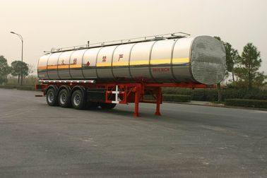 42000 लीटर तरल टैंक ट्रक 3 धुरों रासायनिक अर्द्ध ट्रेलर स्टील अल्युमीनियम