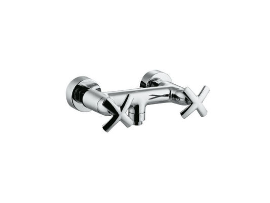 शावर कमरे के लिए पीतल तिमाही बारी कारतूस शावर Chromed समाप्त साथ मिक्सर नल / ठंडा गर्म नल